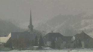Québec. Une église en hiver